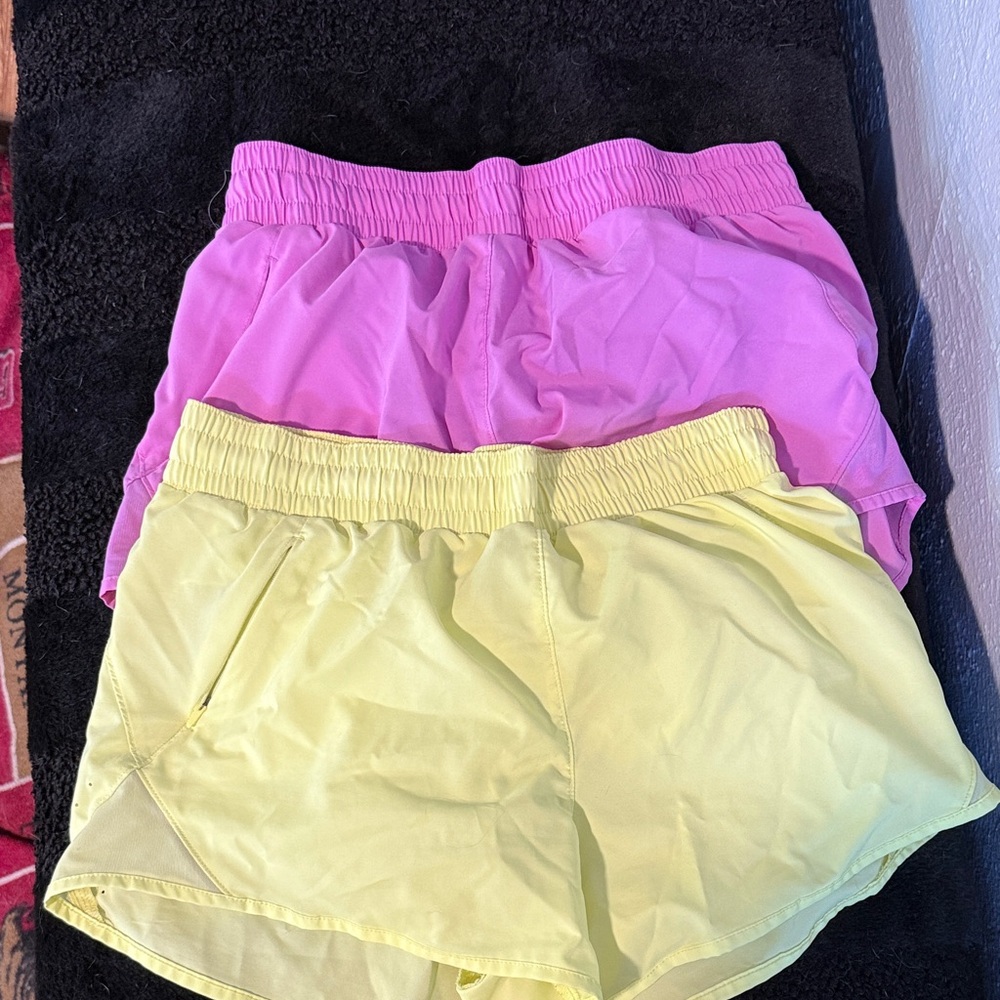 All in Motion Lavender and Light Yellow Shorts